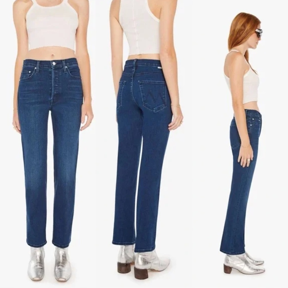 MOTHER The Tripper Ankle Jeans in Blue - Size 28 | High-Waisted, Slim Fit